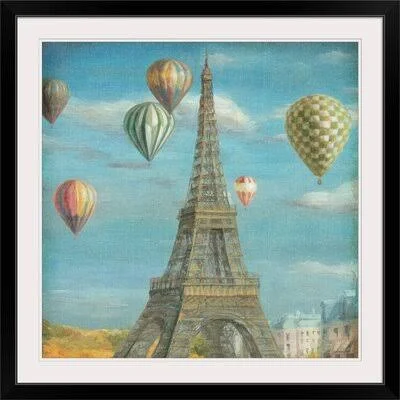 &Balloon Festival& Danhui Nai Painting Print Great Big Canvas Size: 38x22 H x 38x22 W x 1x22 D - Format: Black Framed