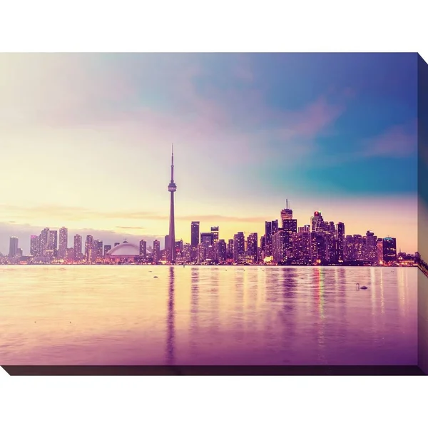 Picture Perfect International Toronto at Dusk Giclee Print Canvas Wall Art, 30 Inches x 40 Inches x 1.5 Inches