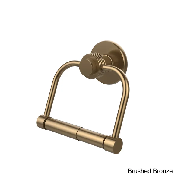 Allied Brass Mercury Collection 2 Post Toilet Tissue Holder with Groovy Accents - Brushed Bronze