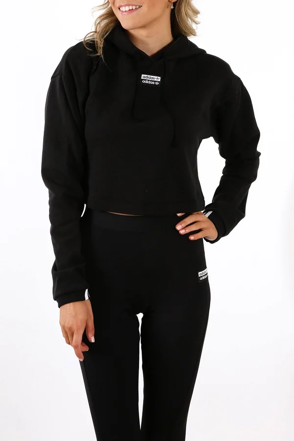 Adidas Cropped Hoodie Black
