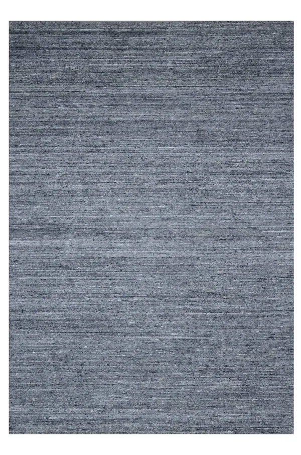 EORC Handmade Wool Dark Grey Contemporary Transitional Rome Rug, 5' x 7'