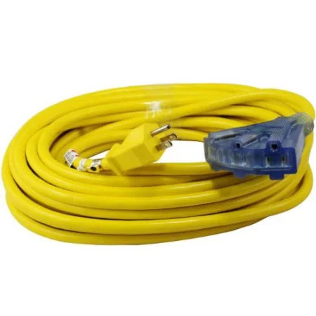 Conntek 100-Foot Lighted End Outdoor Extension Cord w/ 3 Outlets
