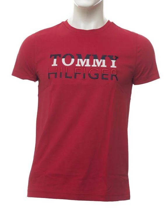 Tommy Hilfiger T-Shirt Red Cotton - Red - Short Sleeve T-Shirts