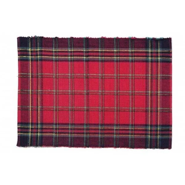 AG-01203S-4 19 in. Ribbed Placemats, Deerprook Lurexed - Set of 4