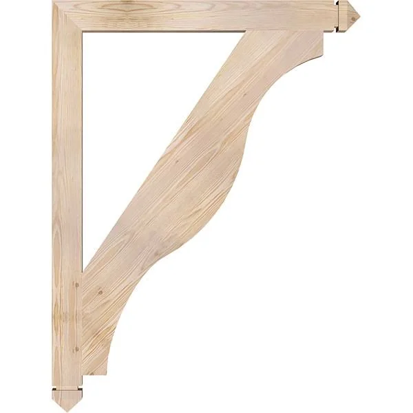 3 1/2x22W x 36x22D x 48x22H Funston Arts & Crafts Smooth BRACKET - Douglas Fir