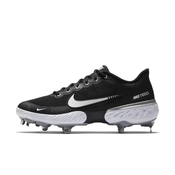 Nike Men's Alpha Huarache Elite 3 Low Metal Baseball Cleats, Black