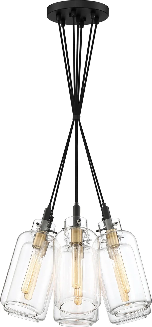 Quoizel 7 Light Teagan Pendant Earth Black