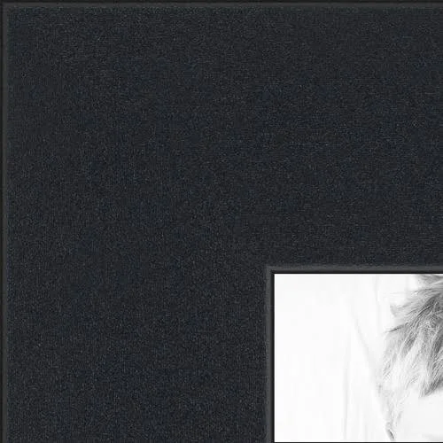Collage Picture Frame, Satin Black Frame with 5 openings for 8x10 Photos with Grey Silverpine Mat. D3926GO327, ArtToFrames