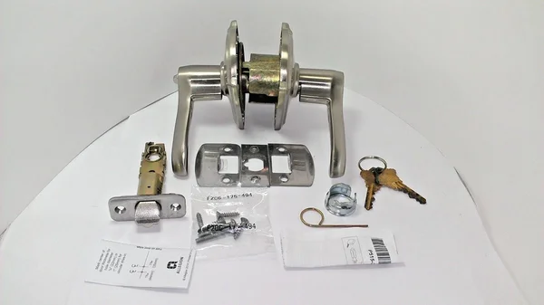 Schlage F51AFLA619CAM Flair Lever with Camelot Trim Keyed Entry Lock Finish: Satin Nickel