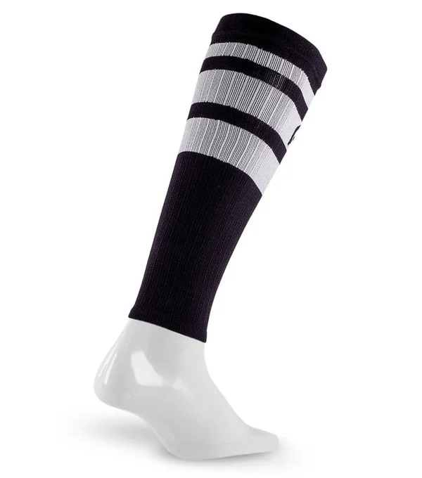 Pro Compression Calf Sleeves, Black Classic Stripe, L/XL, Best Compression Sleeves for Men, Women, Running, Sports
