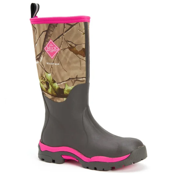 Muck Women's Woody PK Boot - 9 - Realtree APG, Pink