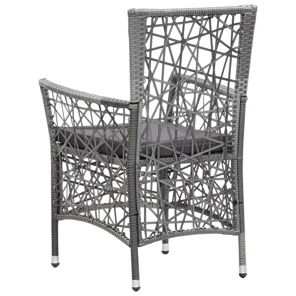 vidaXL Outdoor Chairs 2 Pcs with Cushions Poly Rattan White - 45999