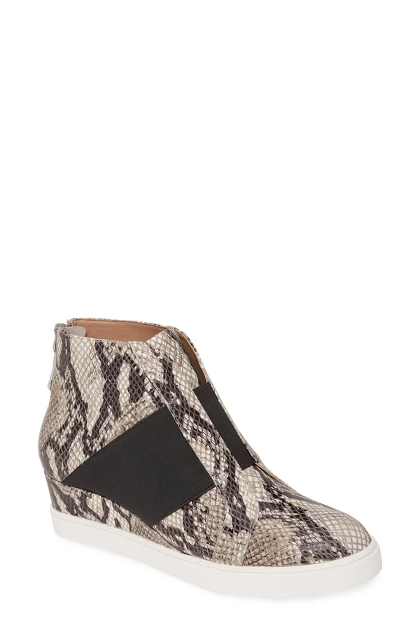 Women's Linea Paolo Amber Wedge Sneaker - Size 4.5 M - Beige