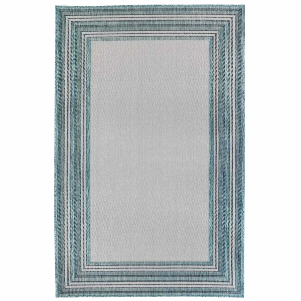 Liora Manne Carmel Multi Border Indoor/Outdoor Rug Red 7&10x22x9&10x22