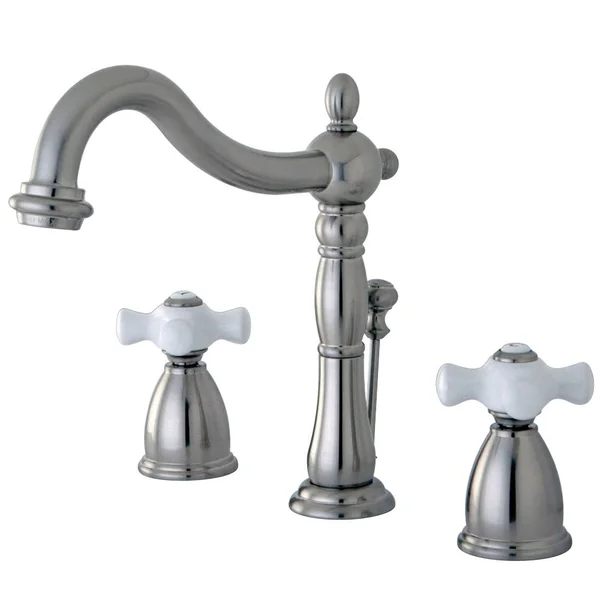 Kingston Brass KB1978PX 8x22 Widespread Bathroom Faucet, Brushed Nickel