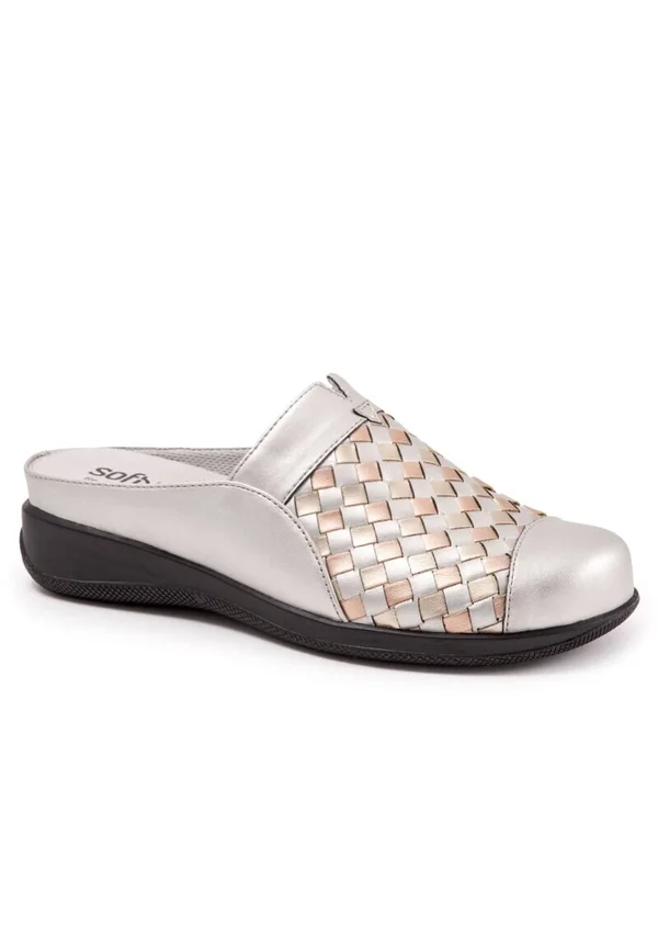 Softwalk Women's San Marcos Woven Clog, Size: 6, Metallic Mul Leather