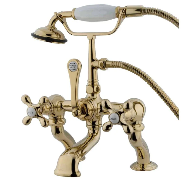 Kingston Brass CC415T5 Vintage 7x22 Deck Mount Tub Filler with Hand Shower - Oil Rubbed Bronze