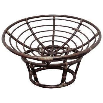 International Caravan 3312-MS-IN 42 in. Rattan Papasan Chair with Micro Suede Cushion Indigo