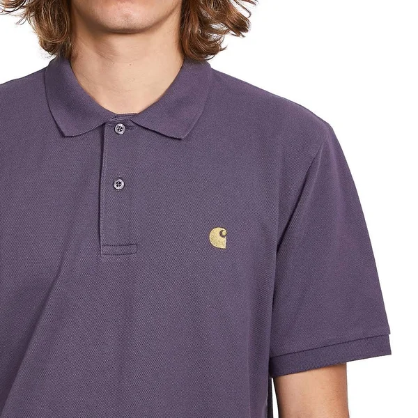 Carhartt WIP S/S Chase Pique Polo - Provence, Gold - M - Men