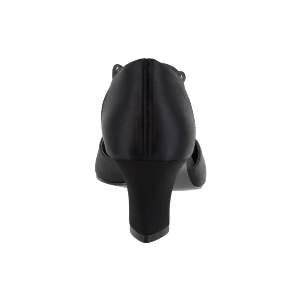 Women's Easy Street Moonlight Pump - Black Satin - Size 11