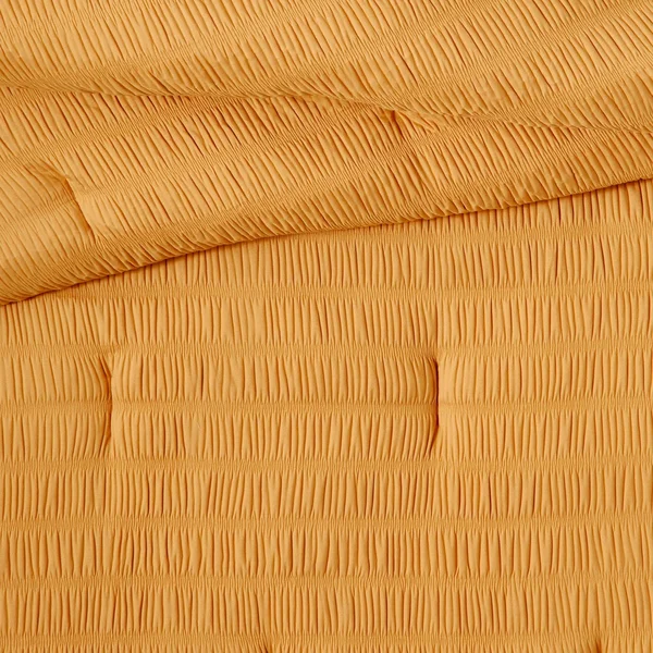 Full/Queen Seersucker Comforter Set Yellow - Pillowfort, Girl's