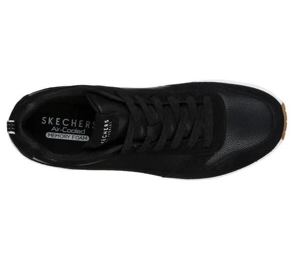 Skechers Men's Uno Stacre Sneaker - Black/White