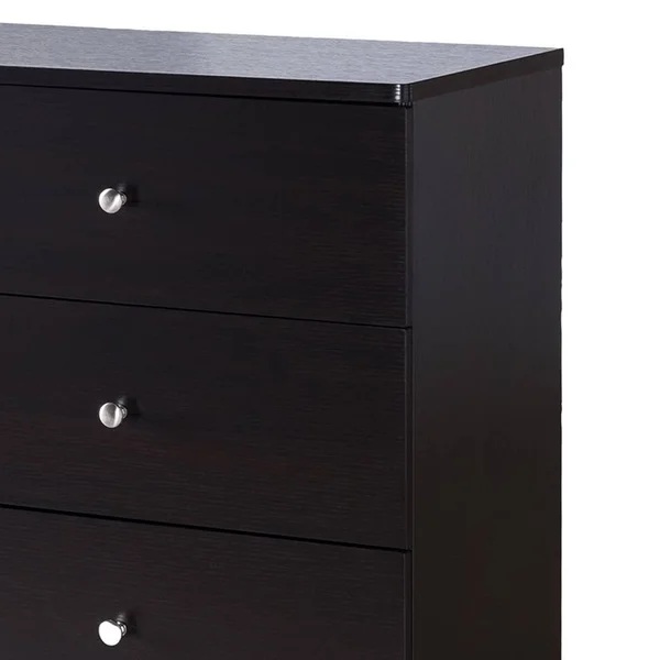 Saltoro Sherpi 47.25 Inches 6 Drawer Dresser with Straight Legs - Dark Brown