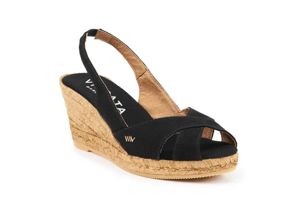 Calella Women's Slingback Wedge Espadrille, Viscata 7 US (38EU), Black