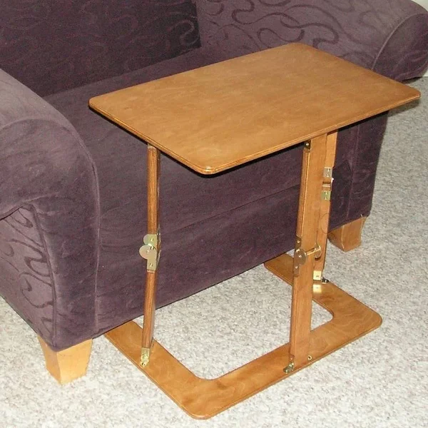 Red Barrel Studio Alpharetta Portable Folding Couch Tray Table, Warm Oak
