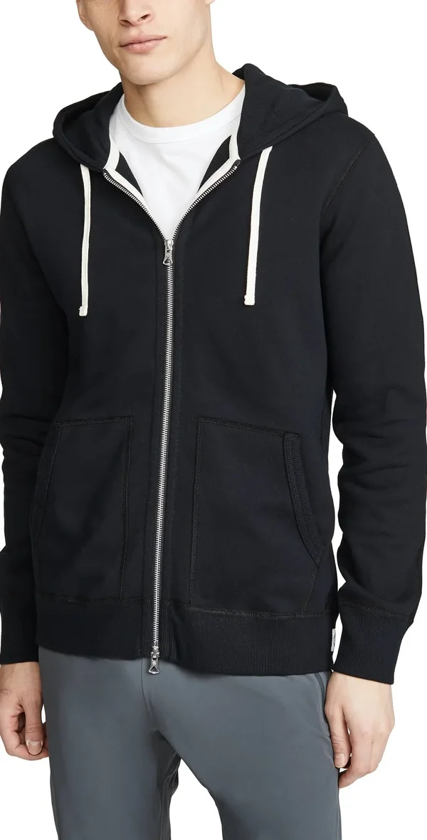 Reigning Champ Full Zip Hoodie - Black - XL - Men