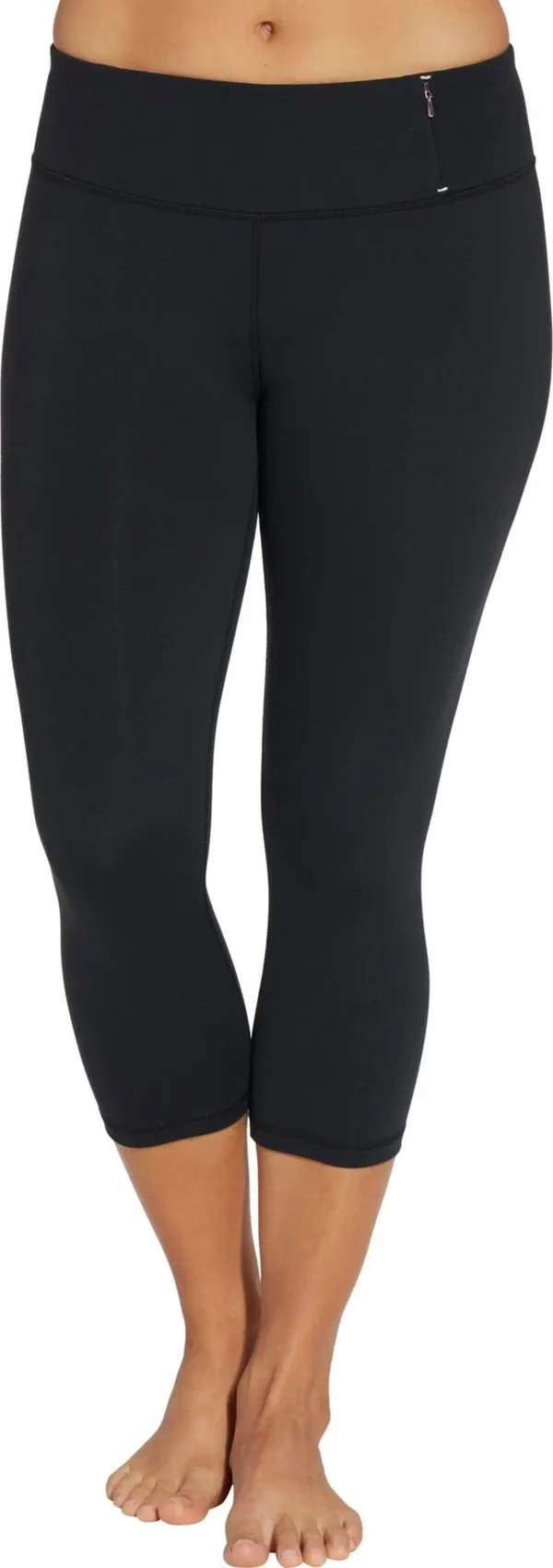 Calia by Carrie Underwood Women's Essential No Seam Mid-Rise Capris, Small, Black