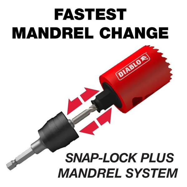 Diablo DHS6375RL Recessed Lighted Hole Saw - 6-3/8 inch