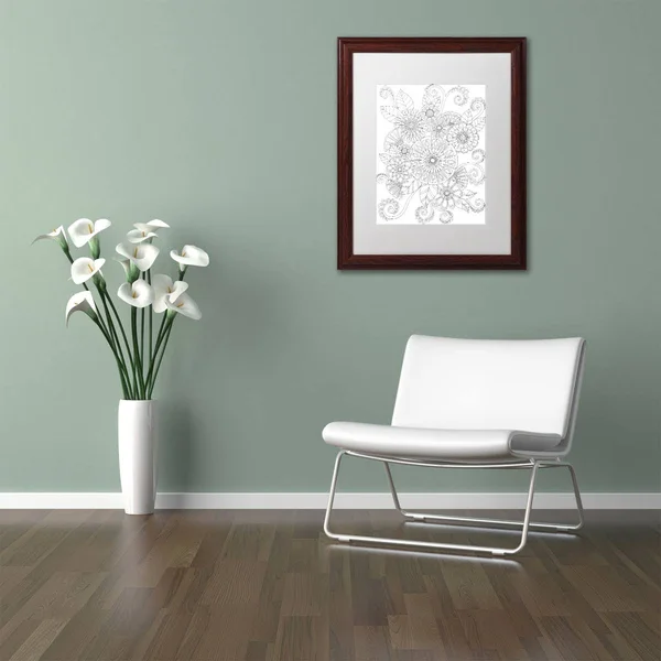 Trademark Fine Art &Big Beautiful Blossoms XVI& by Hello Angel Framed Graphic Art - Matte Color: White - Size: 20x22 H x 16x22 W