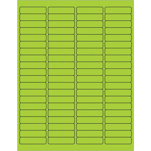 Tape Logic Rectangle Laser Labels 1 15/16x22 x 1/2x22 Fluorescent Green 8000/Case LL171GN