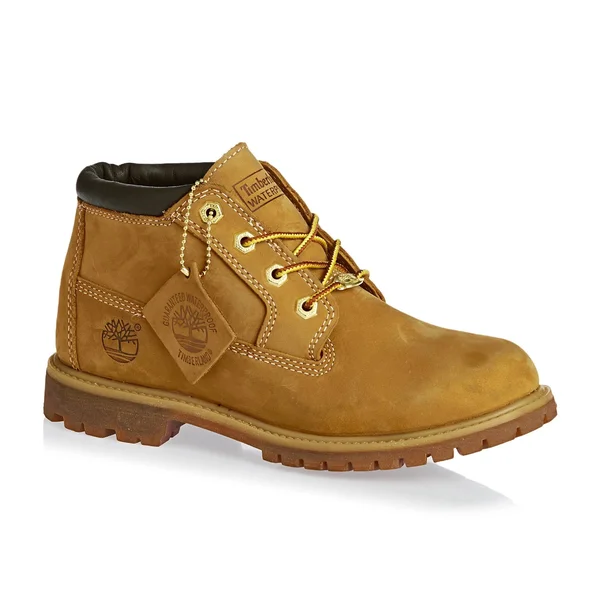 Timberland Nellie Waterproof Chukka Yellow, Womens Sneakers, Size US 6.5 - Color Wheat Nubuck with Black Collar