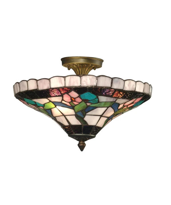 Dale Tiffany 7096/3LTF Hollyhock Flush Mount