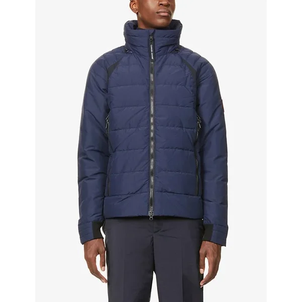 Canada Goose Men's Hybridge Base Down Jacket Matte Finish (Men, Atlantic Navy, XS)
