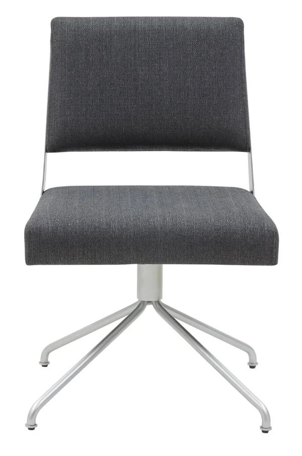 Safavieh Couture Emmeline Swivel Office Chair - Slate Grey - Silver