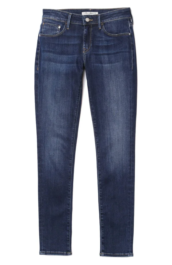 Mavi Alexa Mid-Rise Skinny in Dark Supersoft Jeans - Blue