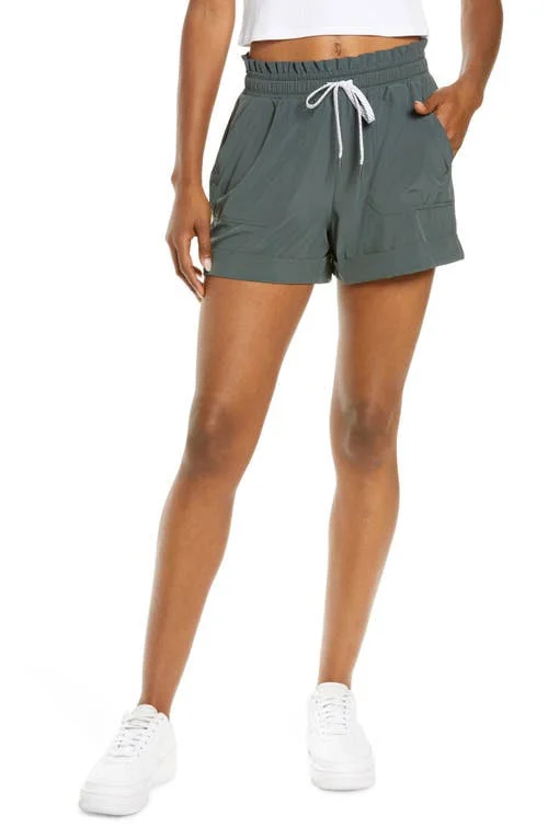 Zella Camp Shorts, Size Medium in Green Urban at Nordstrom