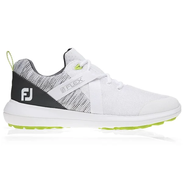 FootJoy Men's Flex Spikeless Golf Shoes Size 6 - White