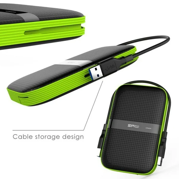 Silicon Power 1TB Black Rugged Portable External Hard Drive Armor A60, Shockproof USB 3.0 for PC, Mac, Xbox and PS4