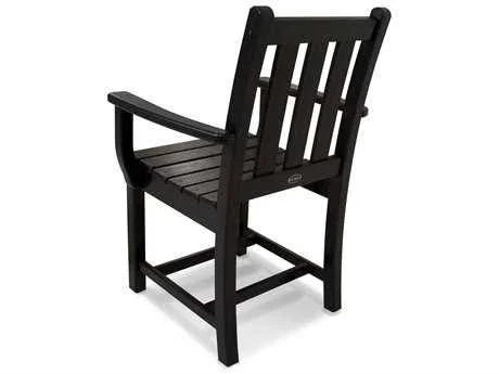 POLYWOOD Green Traditional Garden Dining Arm Chair - 17" x 17" x 16.5"