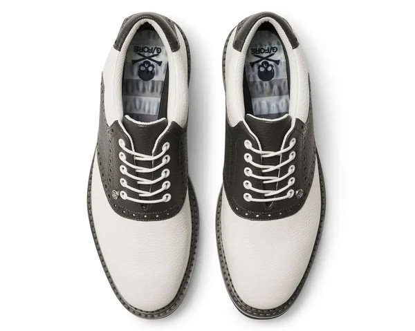G/FORE Men's Saddle Gallivanter Golf Shoes - White/Grey - 12.5