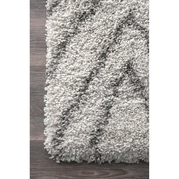 nuLOOM Willette Diamond Shaggy Area Rug, Size: 9& x 12&