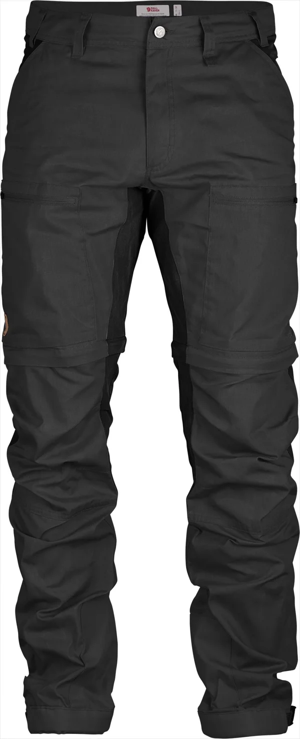 Fjallraven - Men's Abisko Lite Trekking Zip-Off Trousers Long, Dark Grey-Black, 50