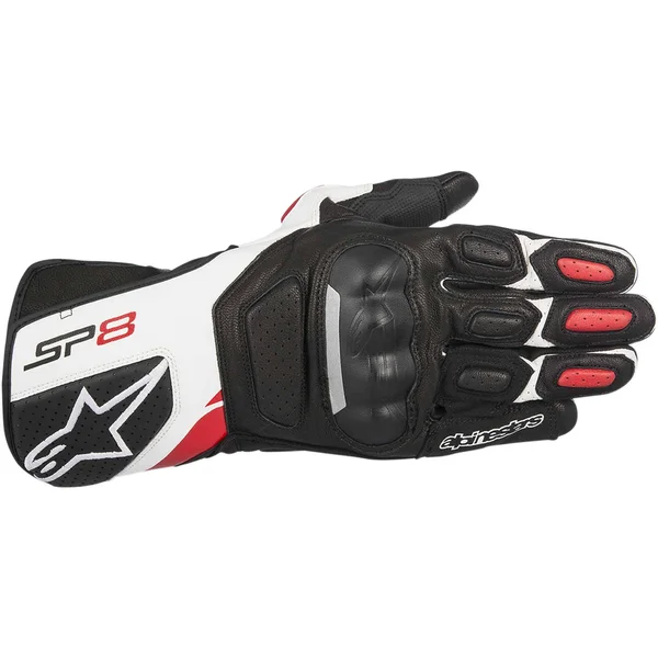 Alpinestars SP-8 V2 Gloves Black White Red