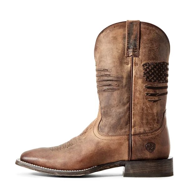 Ariat Men's Circuit Patriot Western Boots - Weathered Tan
