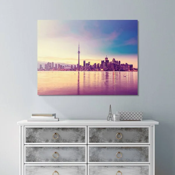 Picture Perfect International Toronto at Dusk Giclee Print Canvas Wall Art, 30 Inches x 40 Inches x 1.5 Inches