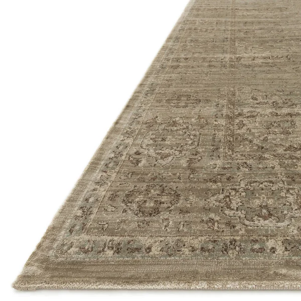 Alexander Home Natalie Traditional Distressed Taupe Floral Rug - Taupe 9&2x22 x 12&2x22